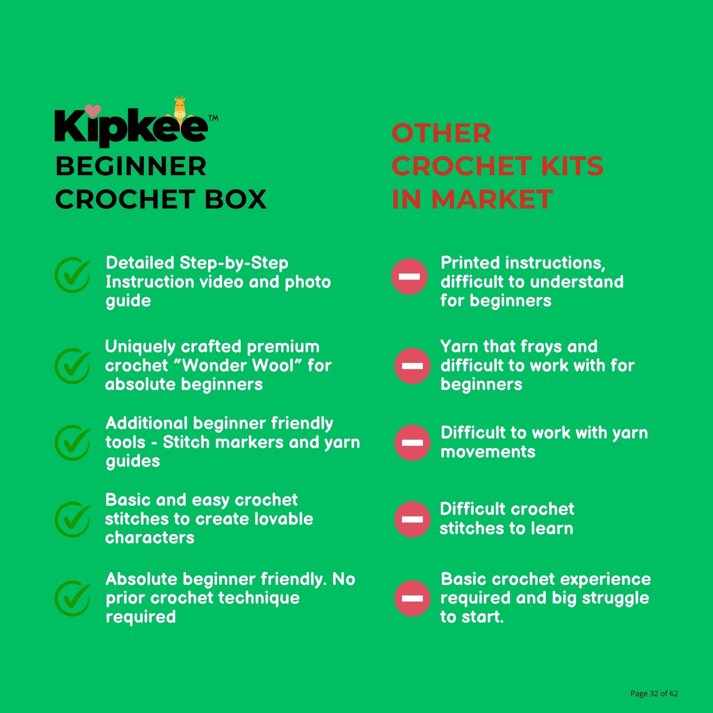 DIY Crochet Kit [Kipkee, the Spotless Giraffe]